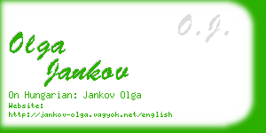 olga jankov business card